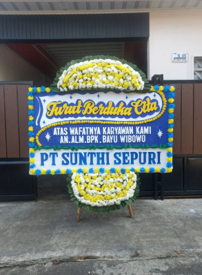 Papan Bunga Duka di Karang Jati